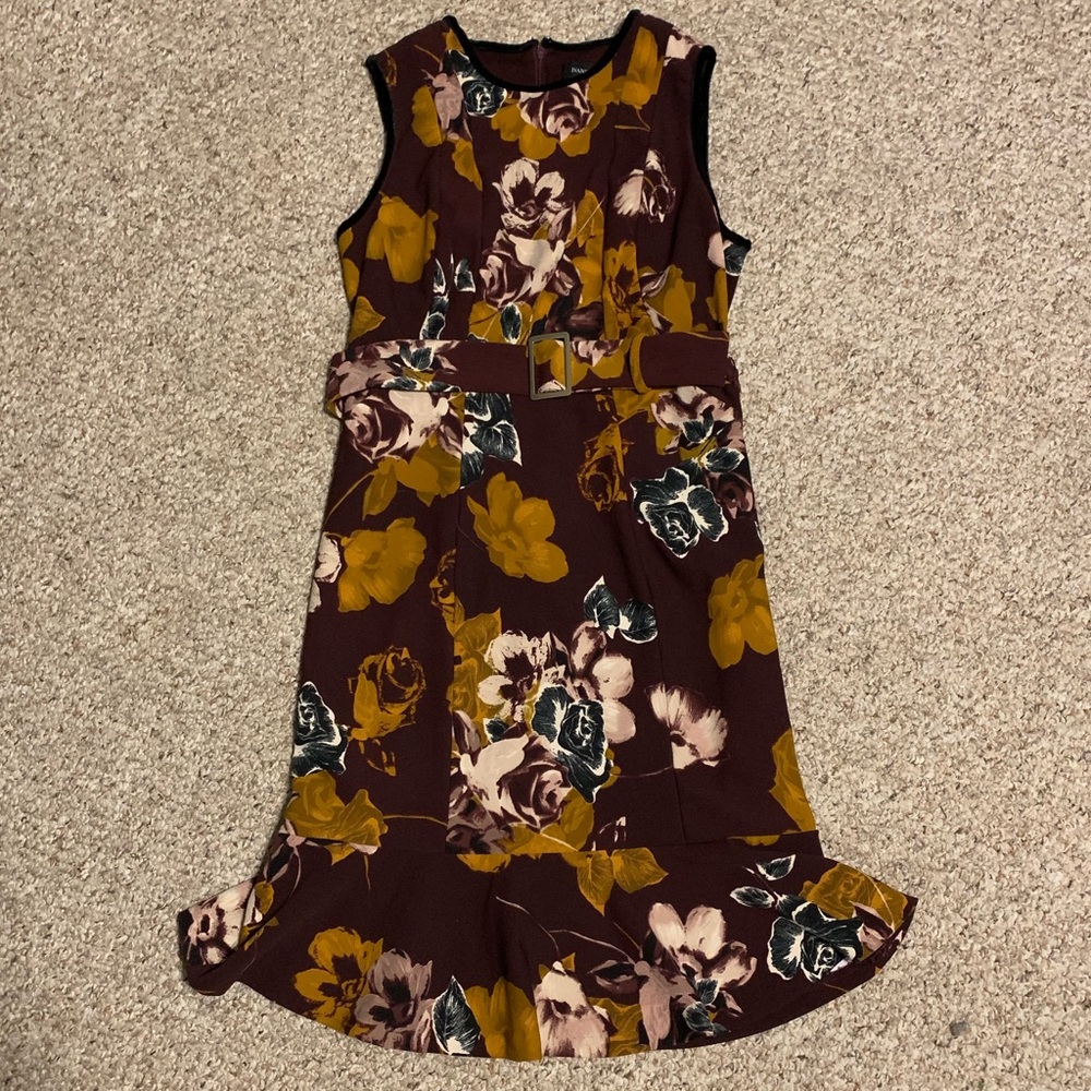 Ivanka Trump  Floral Dress, Burgandy/Gold